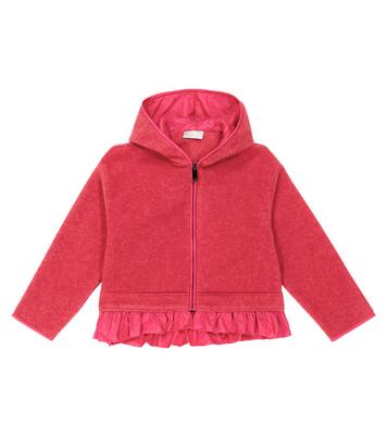 Ruffle-trimmed fleece hoodie | Il Gufo