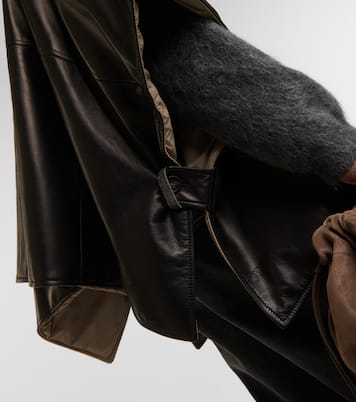 Hemdjacke aus Leder | Brunello Cucinelli