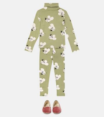 Printed cotton-blend turtleneck top | Bobo Choses