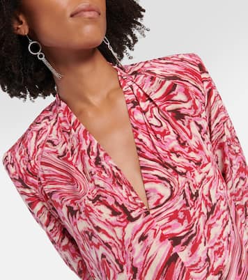 Vestido midi Patel de seda estampado | Isabel Marant