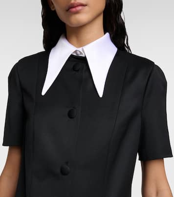 Hemdblusenkleid aus Wollsatin | Prada