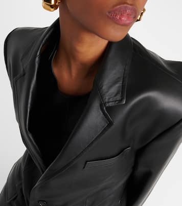 Oversize-Blazer aus Leder | Wardrobe.NYC
