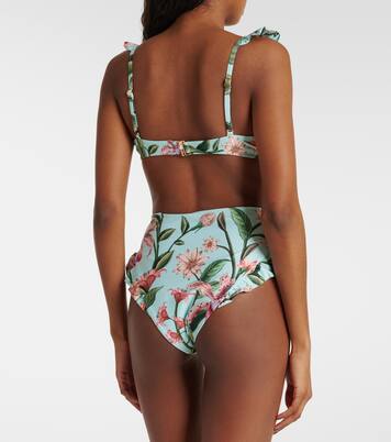 Haut de bikini Kiwi à fleurs | Agua by Agua Bendita