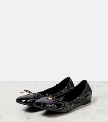 VLogo Signature patent leather ballet flats | Valentino Garavani