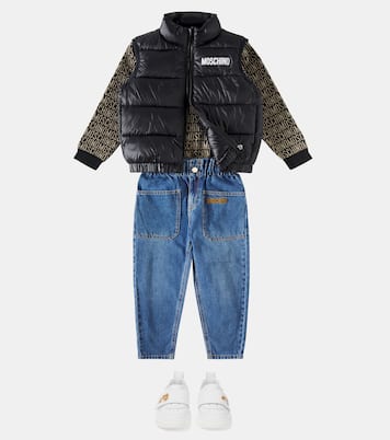 Logo cotton-blend sweater | Moschino Kids