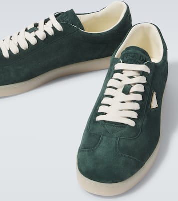 Lane logo suede sneakers | Prada