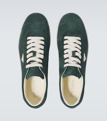 Lane logo suede sneakers | Prada