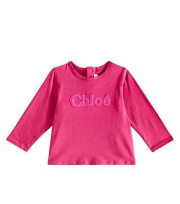 Baby logo cotton jersey top | Chloé Kids