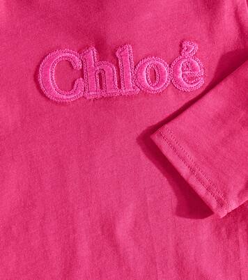 Baby logo cotton jersey top | Chloé Kids
