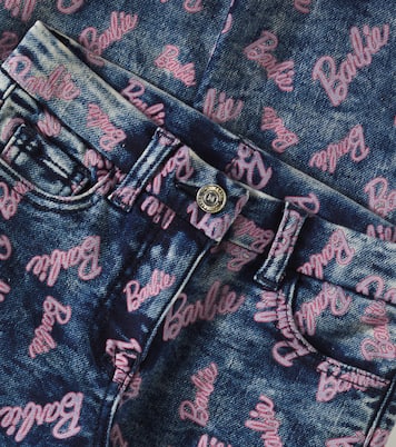 x Barbie® printed straight jeans | Monnalisa