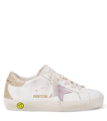 Super-Star glitter leather sneakers | Golden Goose Kids