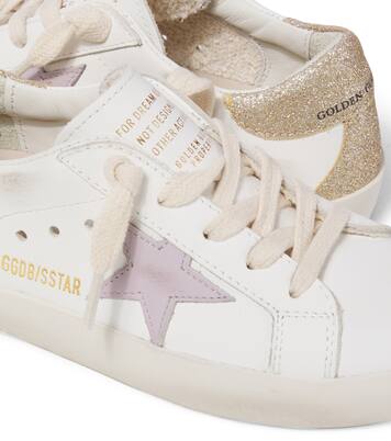 Super-Star glitter leather sneakers | Golden Goose Kids
