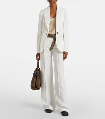 Pantalones anchos de sarga | Brunello Cucinelli