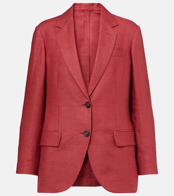 Hemp and linen gabardine blazer | Brunello Cucinelli