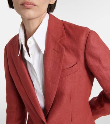 Hemp and linen gabardine blazer | Brunello Cucinelli