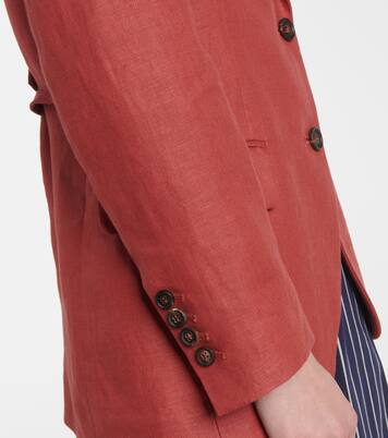 Hemp and linen gabardine blazer | Brunello Cucinelli