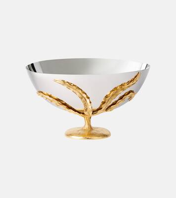 Fern Large 24kt gold-plated bowl | L'Objet