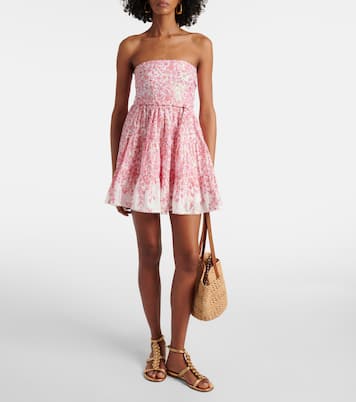 Robe Christine en coton mélangé à fleurs | Poupette St Barth