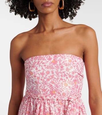 Robe Christine en coton mélangé à fleurs | Poupette St Barth