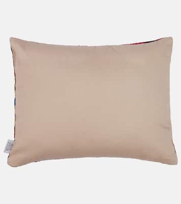 Patterned velvet cushion | Les-Ottomans