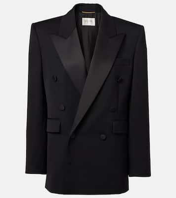 Satin-trimmed wool tuxedo jacket | Saint Laurent