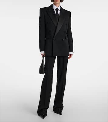 Satin-trimmed wool tuxedo jacket | Saint Laurent