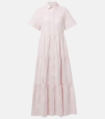 Robe chemise brodée en coton | Erdem