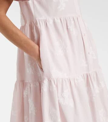 Robe chemise brodée en coton | Erdem