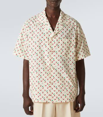 Cherryfic cotton poplin bowling shirt | Valentino