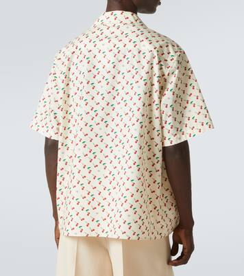 Cherryfic cotton poplin bowling shirt | Valentino