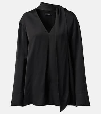 Blusa in seta con dettaglio foulard | Joseph