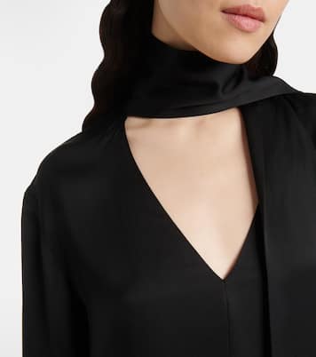 Blusa in seta con dettaglio foulard | Joseph