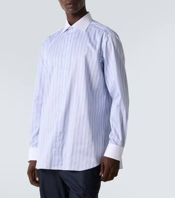 Striped cotton poplin shirt | Brioni