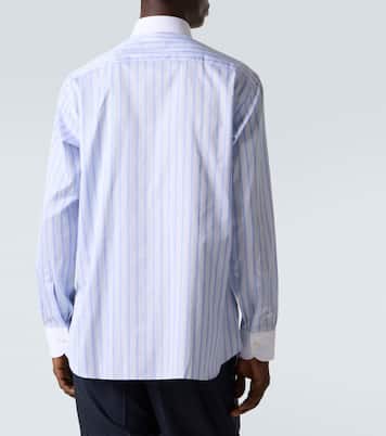 Striped cotton poplin shirt | Brioni