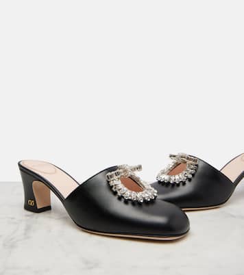 Mules Adamantine 60 en cuir à ornements | Valentino Garavani