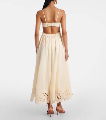 Vestido largo Coco de ramio bordado | Zimmermann