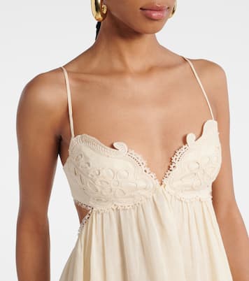 Vestido largo Coco de ramio bordado | Zimmermann