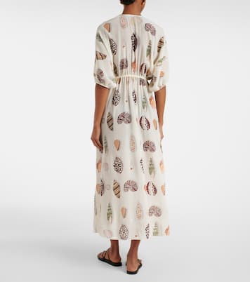 Bedrucktes Maxikleid Coffea aus Seide | Eres