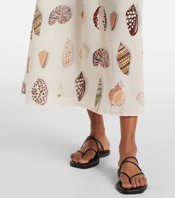 Bedrucktes Maxikleid Coffea aus Seide | Eres