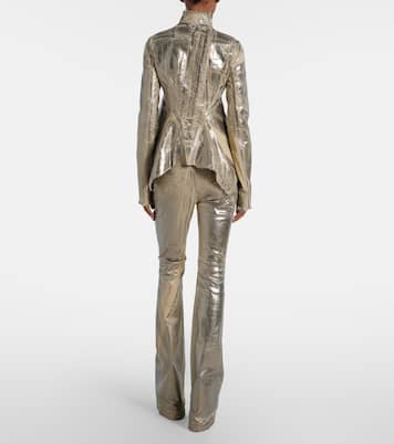 Naska Gary distressed coated denim jacket | Rick Owens