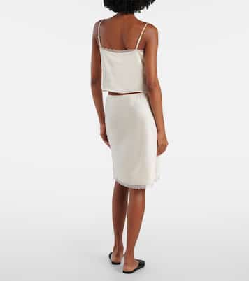 Cropped-Top Barb aus Satin | Leset