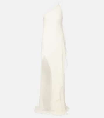 One-shoulder ruffled silk gown | The Sei