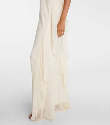 One-shoulder ruffled silk gown | The Sei
