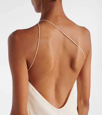 One-shoulder ruffled silk gown | The Sei