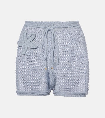 Zorya open-knit lamé shorts | Bananhot