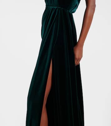 One-Shoulder-Robe aus Samt | Monique Lhuillier