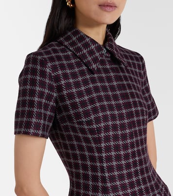 Vestido midi Jody en mezcla de lana con pata de gallo | Emilia Wickstead