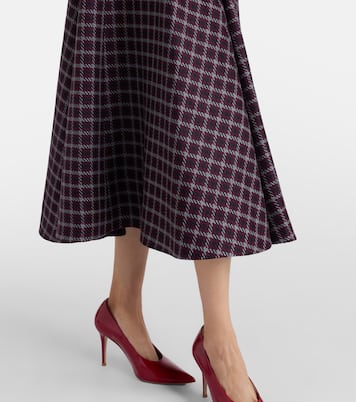 Vestido midi Jody en mezcla de lana con pata de gallo | Emilia Wickstead