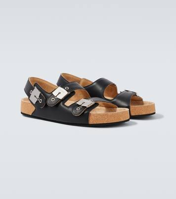 x Scholl leather sandals | Balenciaga