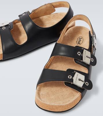 x Scholl leather sandals | Balenciaga